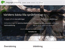 Tablet Screenshot of languageconsulting.se